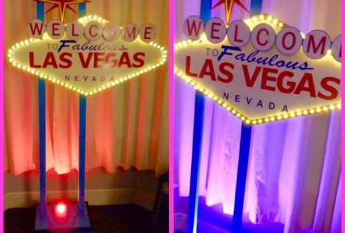 Illuminated Las Vegas Sign